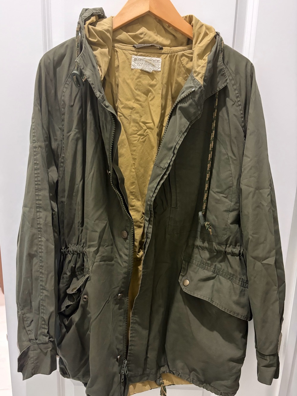 Banana Republic  Olive Green Hooded Parka Jacket -